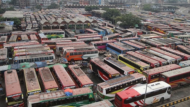 দূরপাল্লার পরিবহন বন্ধ ঘোষণা