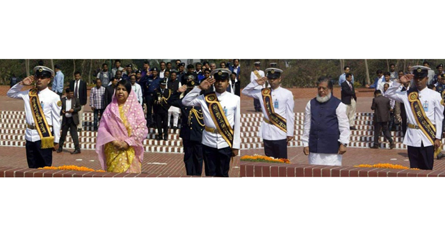 জাতীয় স্মৃতিসৌধে স্পিকার ও ডেপুটি স্পিকারের শ্রদ্ধা নিবেদন